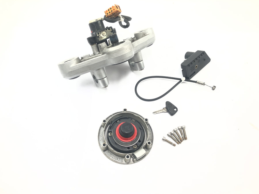 BMW R 1150 R R21 [2001] - Juego de cerradura con puente superior de horquilla, cerradura de encendido, llave para tapa de depósito
