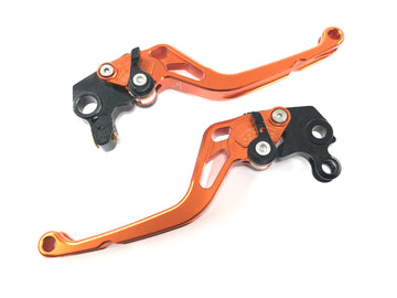 KTM Duke 690 A3 [2012] - Juego de manetas de freno manetas de embrague regulables en aluminio naranja con ABE