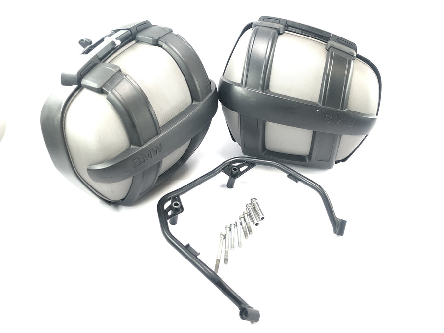 BMW F 800 ST E8ST [2007] - Koffersatz Seitenkoffer Kofferträger Gepäcksystem Softkoffer mit Träger Halter mit Schlüssel