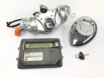 BMW R 1200 C 259C [1998] - Juego de cerradura cerradura de encendido cerradura de dirección tapa del depósito unidad de control del puente de la horquilla
