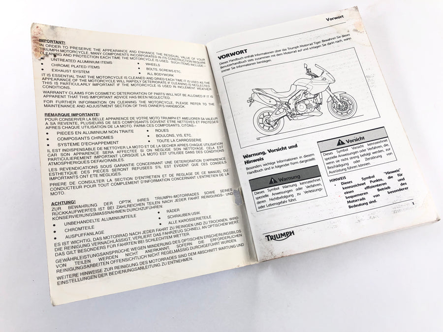 Triumph Tiger 1050 115ng [2016] - Instrucciones de operación