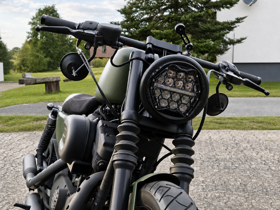 Moto Guzzi V7 [MOTORIZAR] - Faro LED 7 pulgadas