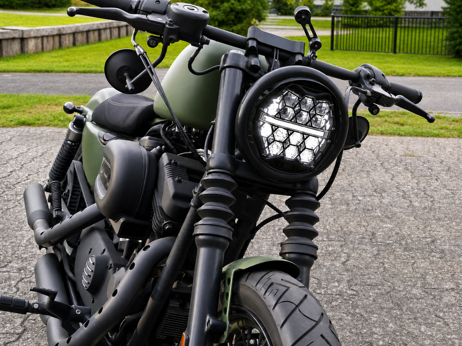 Moto Guzzi V7 [MOTORIZAR] - Faro LED 7 pulgadas