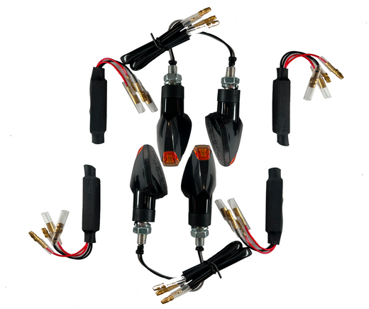 4 resistencias negras de parpadeo LED [marca de prueba e] - Kawasaki Z 125 650 900 H2 RS