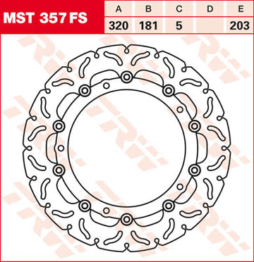 Disco de freno flotante: se requiere MST12FK a partir del año de modelo 12.07