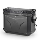 Maleta lateral Trekker Outback EVO 44 de aluminio, negro – izquierda, 44 litros / SMART SECURITY LOCK