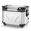 Maleta lateral Trekker Outback EVO Monokey 48 litros - izquierda, fabricada en aluminio anodizado, SMART SEC. CERRAR
