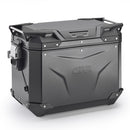 Maleta lateral Trekker Outback EVO 48 de aluminio, negro – derecha, 48 litros / SMART SECURITY LOCK