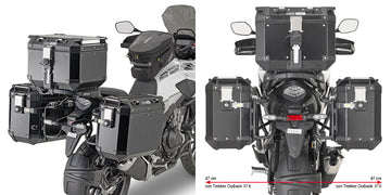 Honda NX 500 [GIVI] - Stahlrohr-Seitenkofferträger PL ONE-FIT für die Trekker Outback MONOKEY® CAM-SIDE-Konfiguration