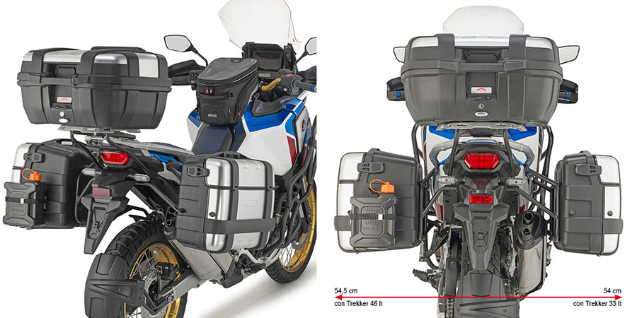 Honda CRF 1100 L Africa Twin Adventure Sports [GIVI] - Portamaletas laterales PL ONE-FIT para configuración MONOKEY®