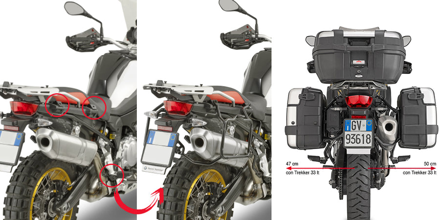 BMW F 750 GS [GIVI] - Portamaletas lateral extraíble para maletas MONOKEY® o RETRO FIT
