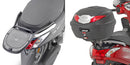 Yamaha D'elight 125 [GIVI] - Portaequipajes para maletas MONOLOCK®, utilice el MONOLOCK® suministrado en la maleta