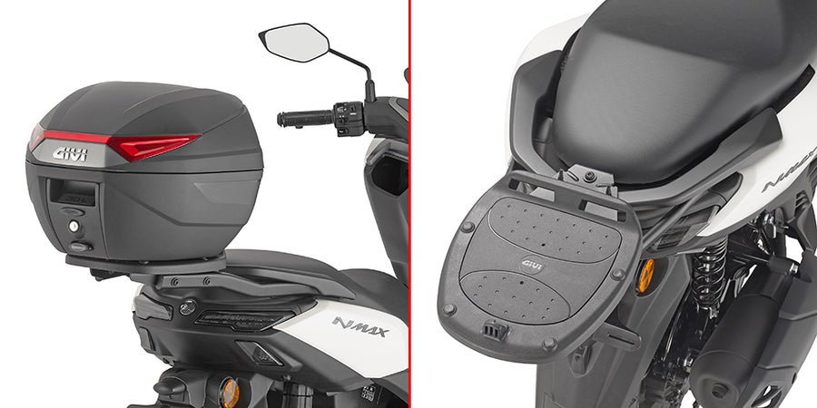 Yamaha N-Max 125 [GIVI] - Portaequipajes para maletas MONOLOCK®, utilice la placa MONOLOCK® incluida en la maleta