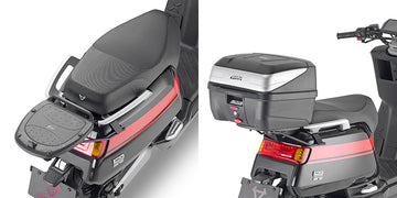 Niu NQI [GIVI] - Portaequipajes para maletas MONOLOCK®, utilice la placa MONOLOCK® incluida en la maleta