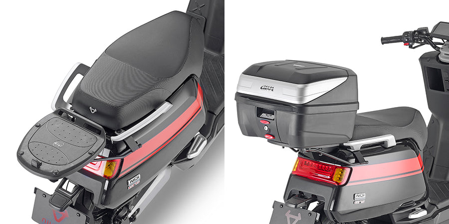 Niu NQI [GIVI] - Portaequipajes para maletas MONOLOCK®, utilice la placa MONOLOCK® incluida en la maleta
