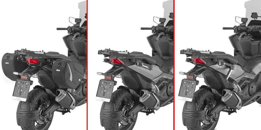 Honda Forza 750 [GIVI] - Par de soportes furtivos retráctiles específicos fabricados en tecnopolímero reforzado con fibra de vidrio