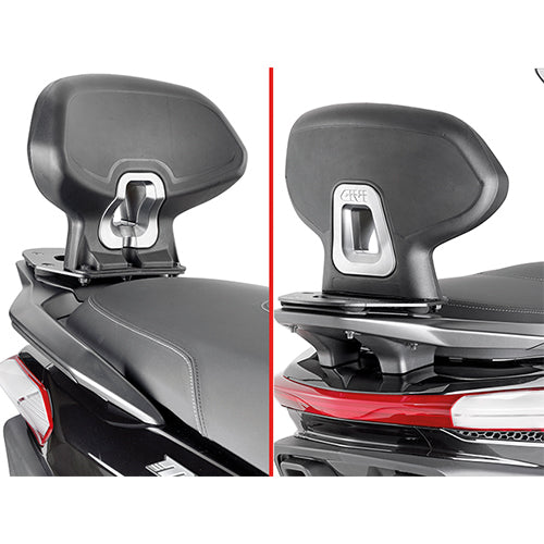 Piaggio MP3 HPE 400-400 Sport - 530 Exclusive [GIVI] - El conjunto del respaldo del pasajero no permite la fijación