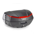 Topcase V49 AIR Monokey con sistema Wingflow – negro, con reflector rojo, 49 litros