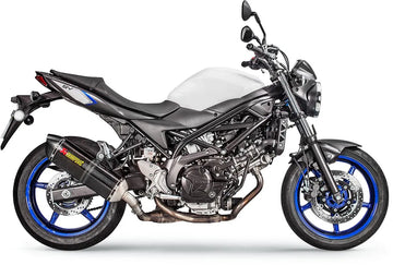 Suzuki SV 650 [Akrapovic] - Amortiguadores de plata final de fibra de carbono