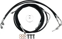 Harley Davidson Fltr [LA CHOPPERS] - Kit de línea de freno trenzada negra