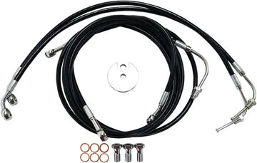 Harley Davidson Fltr [LA CHOPPERS] - Kit de línea de freno trenzada negra