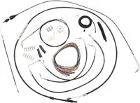 Harley Davidson Flhtcui [LA CHOPPERS] - Kit completo de cable de manillar/línea de freno trenzado de vinilo negro