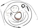 Harley Davidson Flhtcui [LA CHOPPERS] - Kit completo de cable de manillar/línea de freno trenzado de vinilo negro