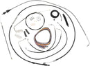 Harley Davidson Flhtcui [LA CHOPPERS] - Kit completo de cable de manillar/línea de freno trenzado de vinilo negro