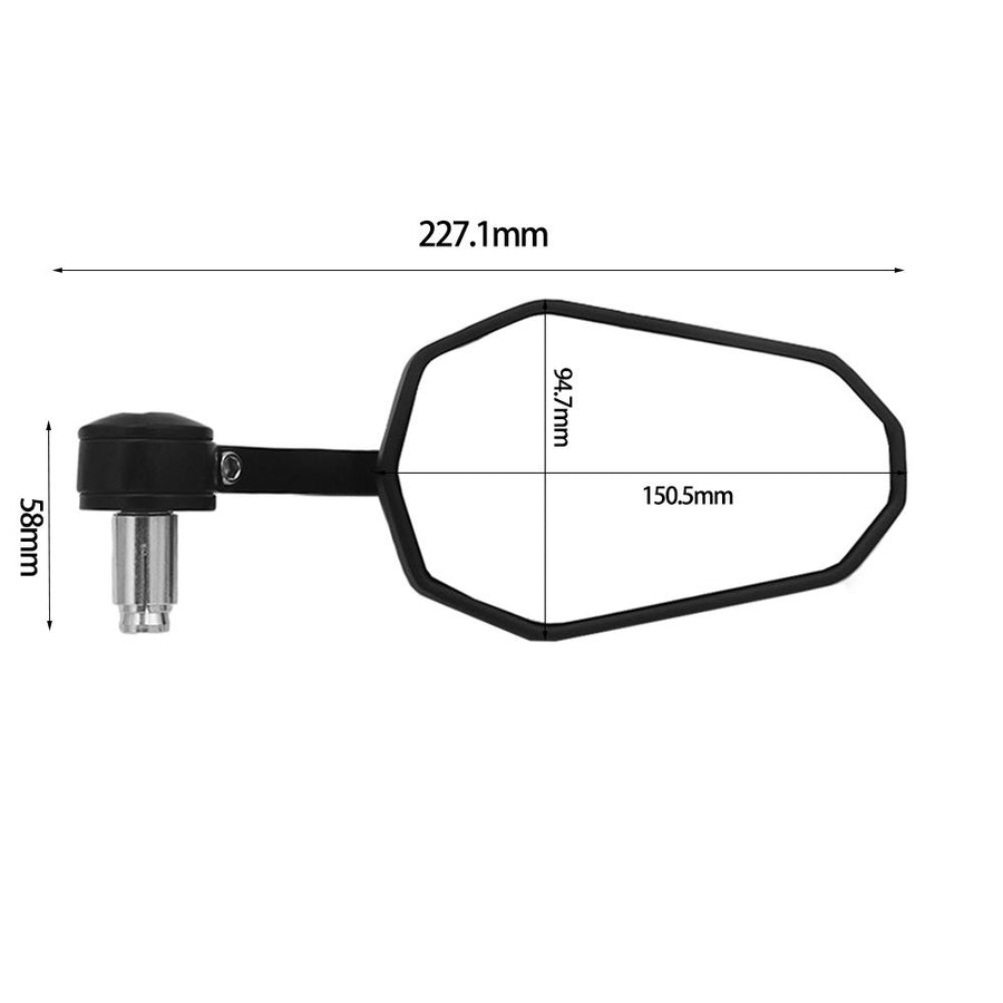 Retrovisores extremos de manillar 2 piezas [E-mark] - KTM RC 125 390 690 790 890 1290 Duke vista frontal