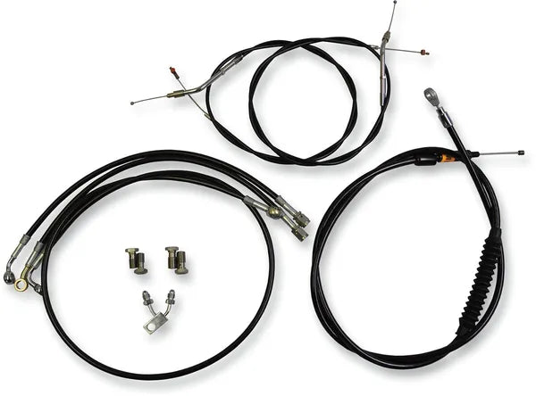 Harley Davidson Fxsb [LA CHOPPERS] - Kit de cable de manillar/línea de freno de vinilo negro estándar
