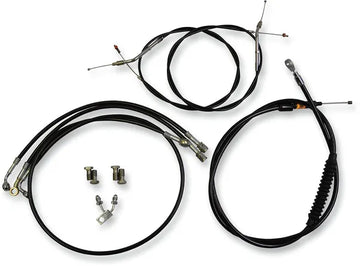Harley Davidson Fxsb [LA CHOPPERS] - Kit de cable de manillar/línea de freno de vinilo negro estándar