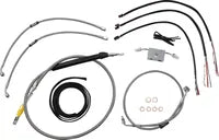 Harley Davidson Fxdrs 114 [LA CHOPPERS] - Kit completo de cable de manillar/línea de freno trenzado de acero inoxidable