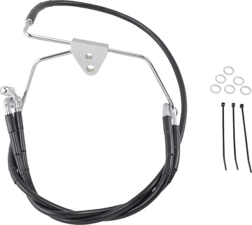 harley davidson flhtc [ESPECIALIDADES DE ARRASTRE] - Kit de línea de freno de vinilo negro extendido