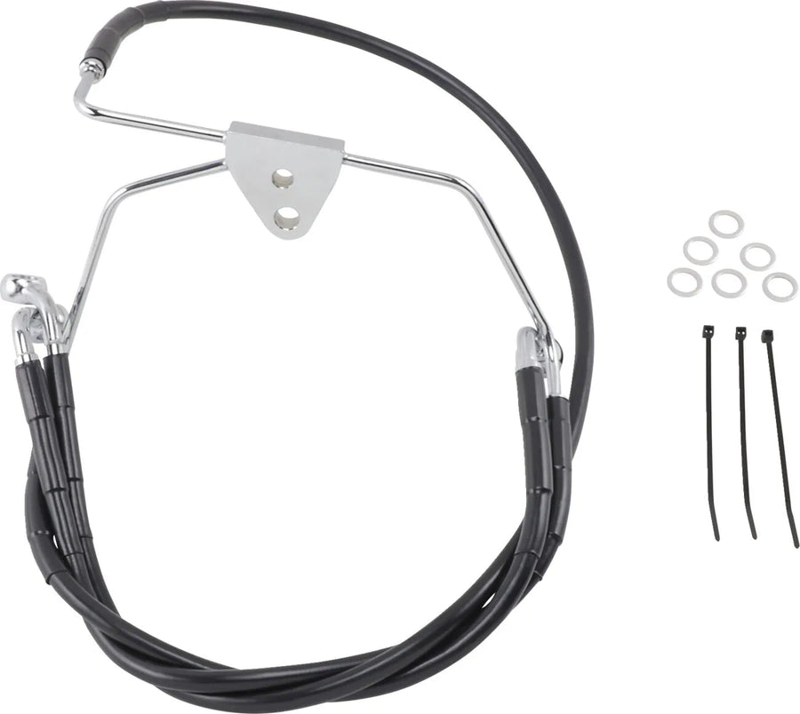 harley davidson flhtcui [ESPECIALIDADES DE ARRASTRE] - Kit de línea de freno de vinilo negro extendido