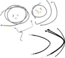 Harley Davidson Flhx [MARCA BURLY] - Kit completo de cable de manillar/línea de freno trenzado de acero inoxidable