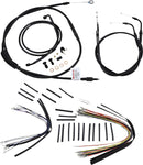 harley davidson flstc [MARCA BURLY] - Kit completo de cable/línea de manillar de vinilo negro para Ape Hanger-2
