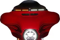 Harley Davidson Flhtcui [DINÁMICA PERSONALIZADA] - Embellecedor del parabrisas tipo murciélago LED dinámico Genesis® 4