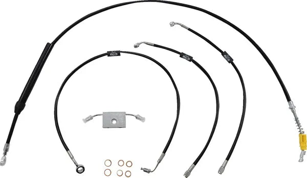 Harley Davidson Fxdrs 114 [LA CHOPPERS] - Kit de cable de manillar/línea de freno de vinilo negro estándar