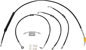 Harley Davidson Fxdrs 114 [LA CHOPPERS] - Kit de cable de manillar/línea de freno de vinilo negro estándar