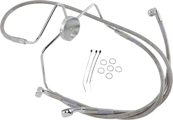Harley Davidson Flhr [ESPECIALIDADES DE ARRASTRE] - Kit de línea de freno de acero inoxidable, extendido
