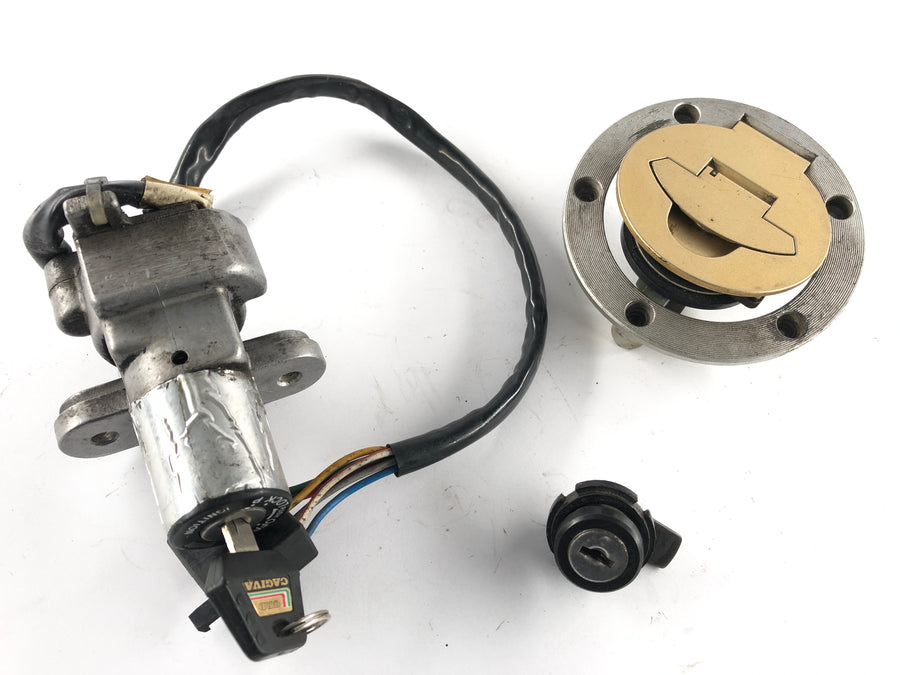 Cagiva Mito 125 EVO 8P [1996] - Castle Set Bloqueo de encendido y tapa de combustible
