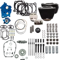 Harley-Davidson FXBB 1923 Softail Street Bob 117 [2026] - 129" Power Package Motorleistungs-Kit – Oberfläche: Schwarz, Nicht hervorgehobene Kühlrippen – Merkmal: Schwarze Stößelstangenrohre – Bild 3