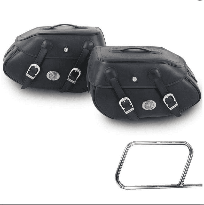 Bolsa para motocicleta [Hepco & Becker] - alforjas Buffalo negro - soporte para alforjas tubular