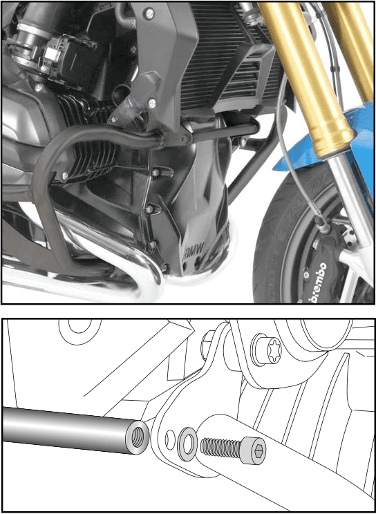 BMW R 1200 GS LC [2013-2018] -Barra de endurecimiento fuera de carretera