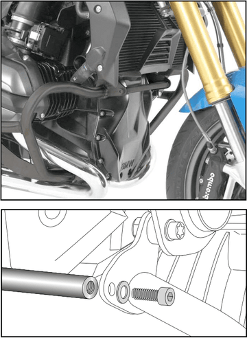 BMW R 1200 GS LC [2013-2018] -Barra de endurecimiento fuera de carretera