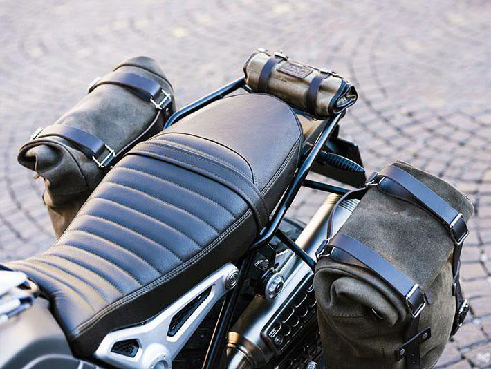 BMW R nineT 1200 Roadster [2014-2023] - Seitentasche aus Leder + Doppelrahmen