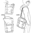BMW R nineT 1200 Roadster [2014-2023] - Seitentasche aus Leder + Doppelrahmen
