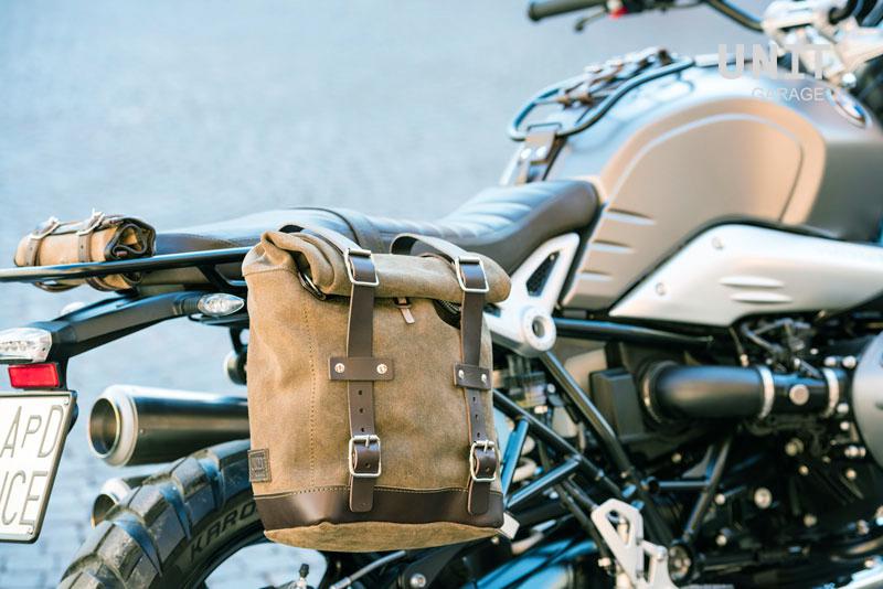 BMW R nineT 1200 Racer [2017-2020] - Seitentasche aus Leder + rechtsseitiger Rahmen