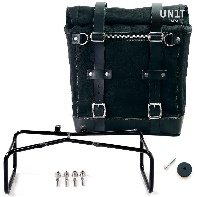 BMW R nineT 1200 Racer [2017-2020] - Scram Seitentasche in Canvas 22L-30L + Double Hilfsrahmen