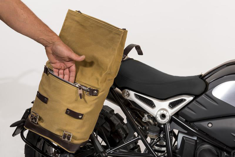 BMW R nineT 1200 Racer [2017-2020] - Canvas-Seitentasche 10L-14L + Rahmen der -Serie